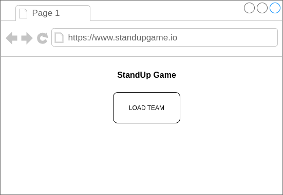 StandUp Game - Main Screen